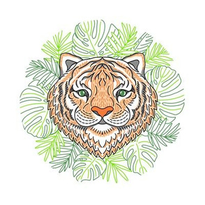 Tiger embroidery