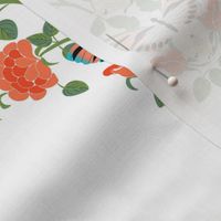 floral and butterfly embroidery template