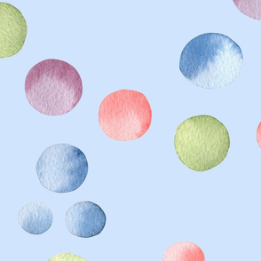 Circles, watercolor bubbles