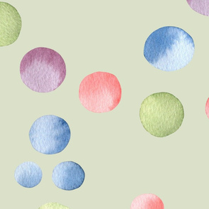 Circles, watercolor bubbles