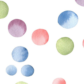 Circles, watercolor bubbles