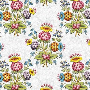 Colorful Vintage Floral Stripe