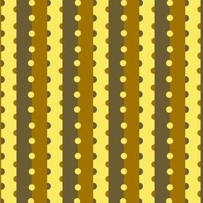 MMD1 - Medium - Polka Dot Poles in Yellow - Gold - Brown
