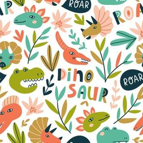 Cute dino pattern (big scale)