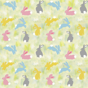 bunnies with flowers