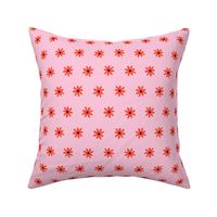 Ditsy Flowers Red Pink