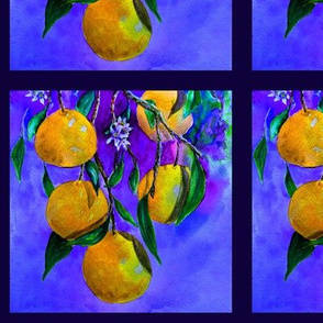 6" x 6" TILE UNDER THE ORANGE TREE PURPLE NIGHT PSMGE