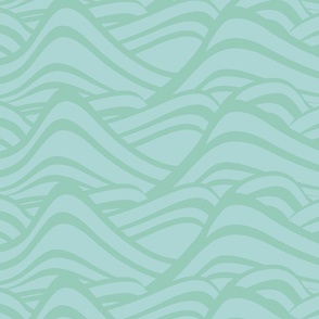 Ocean Waves-Sea Froth-Bikini Bottom Edition-Bright Happy 50's Palette