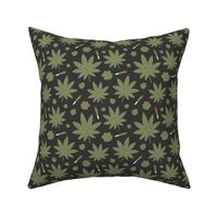 #187 Mask scale / CUTE CANNABIS GREEN BACKGROUND_04