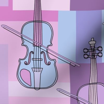 Large Violin Blocks Purple