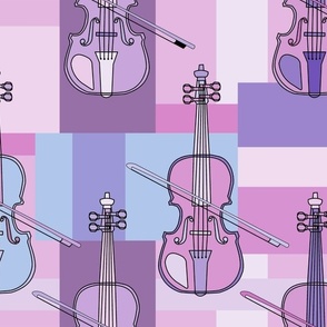 Large Violin Blocks Purple