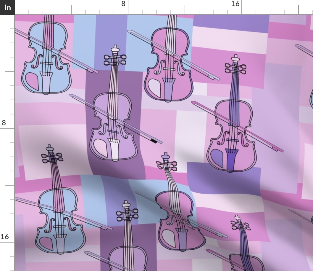Large Violin Blocks Purple