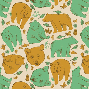 large - Bear Autumn - cream