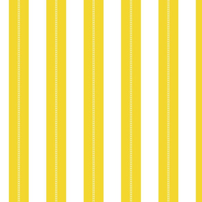 White and Lemon Yellow Cabana Beach Bubble Stripes