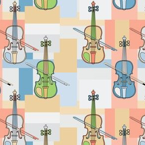 Colorful  Violin Blocks