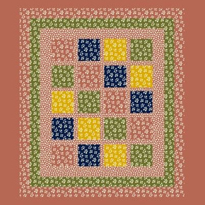 Ditsy Tiny Florals Doll Quilt Multi