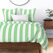 White and Mint Green Cabana Beach Bubble Stripes