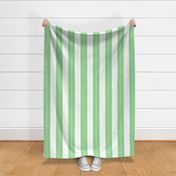 White and Mint Green Cabana Beach Bubble Stripes