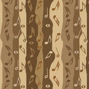  Music Note Stripes Brown