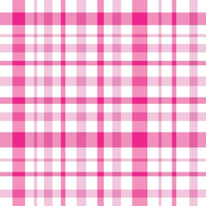 Pink and white plaid