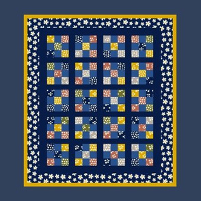 Dollhouse Nine-Patch Blue and Yellow Multi