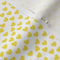 Illuminating yellow hearts on white (mini)