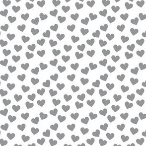 Ultimate gray hearts on white (mini)