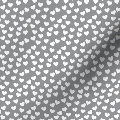 White hearts on ultimate gray (mini)