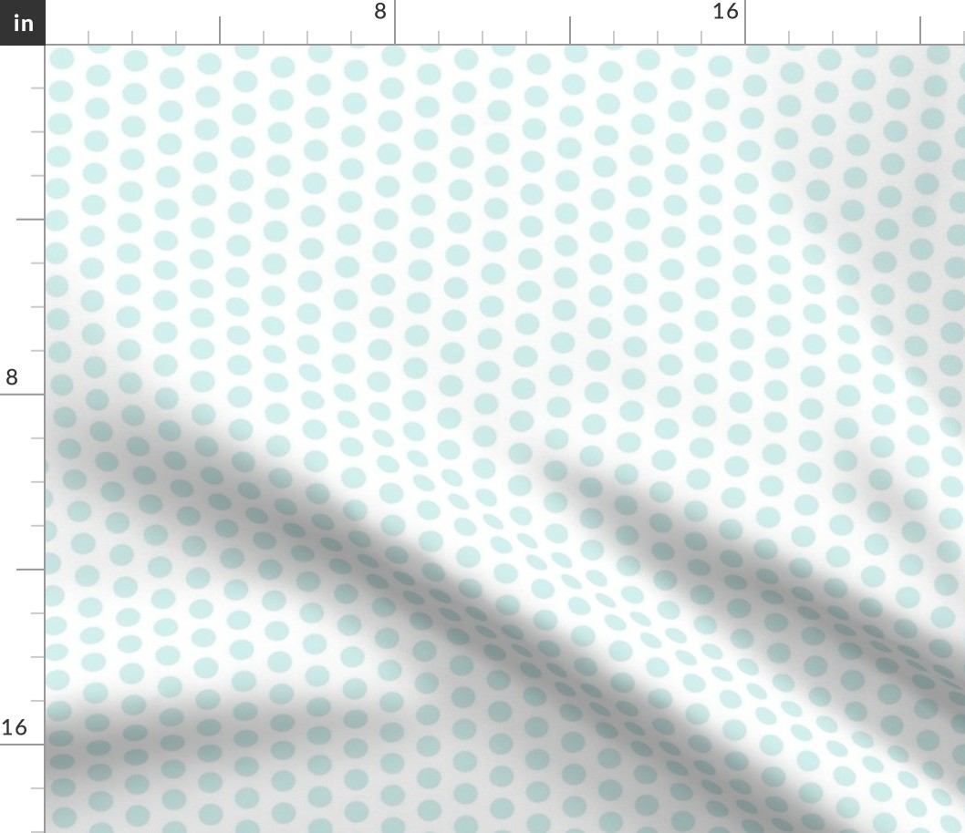 Mint on white polkadots (small)