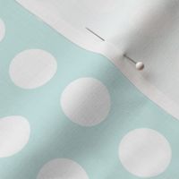 White polkadots on mint