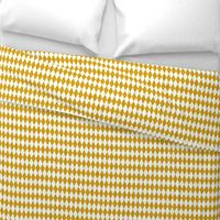 Mustard and White Harlequin Check