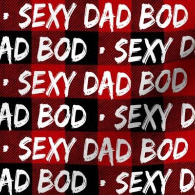Sexy Dad Bob on Red Buffalo Plaid - medium scale