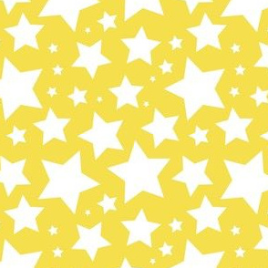 White stars on illuminating yellow (medium)