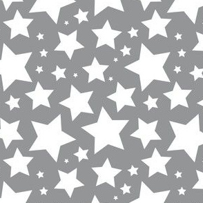 White stars on ultimate gray (medium)