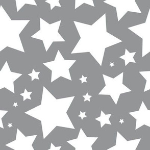White stars on ultimate gray (large)