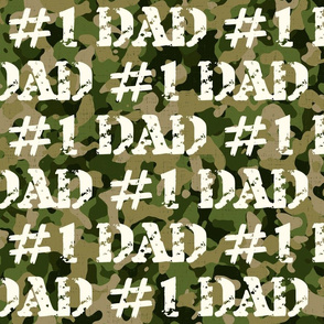 Number One Dad Green Camo - extra large scale