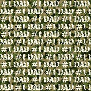 Number One Dad Green Camo - large scale