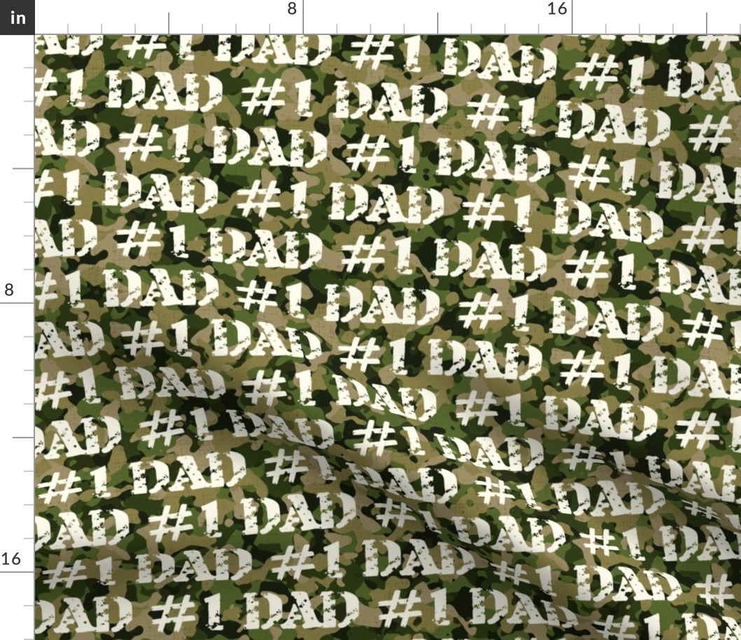 Number One Dad Green Camo - large scale