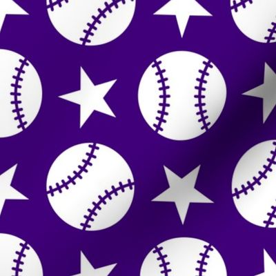 Baseball Softball Stars - Purple