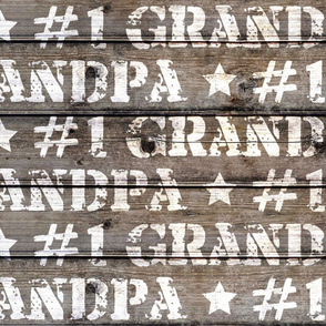 Number One Grandpa Barnwood - extra large scale