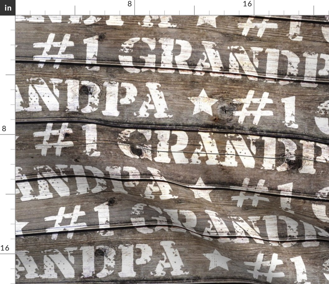 Number One Grandpa Barnwood - extra large scale