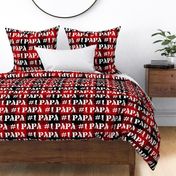 Number One Papa Red Buffalo Plaid - extra large scale