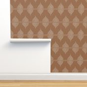 southwestern Boho Geometric - Chestnut Brown and Bone minimalist interiors - textured linen look
