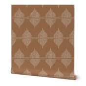 southwestern Boho Geometric - Chestnut Brown and Bone minimalist interiors - textured linen look