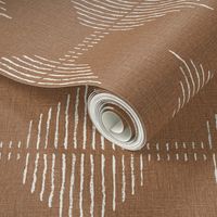 southwestern Boho Geometric - Chestnut Brown and Bone minimalist interiors - textured linen look