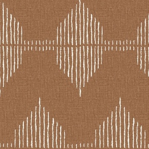 southwestern Boho Geometric Chestnut Brown and Bone