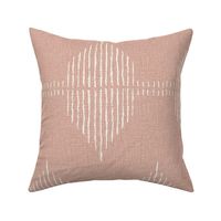 Boho southwestern modern Geometric - Pink and Bone - textured linen look interiors