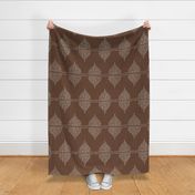 southwestern Boho Geometric in Earthy Rich Brown and Bone