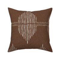 southwestern Boho Geometric in Earthy Rich Brown and Bone