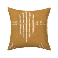 Boho southwestern minimalist Geometric - Mustard Yellow - textured linen look interiors